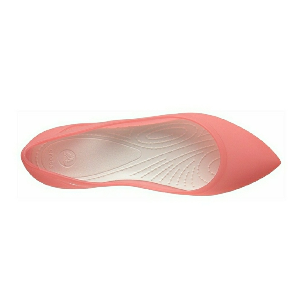 Crocs Rio Pointed Flats 9 - Coral/Oyster
